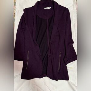 Purple cardigan